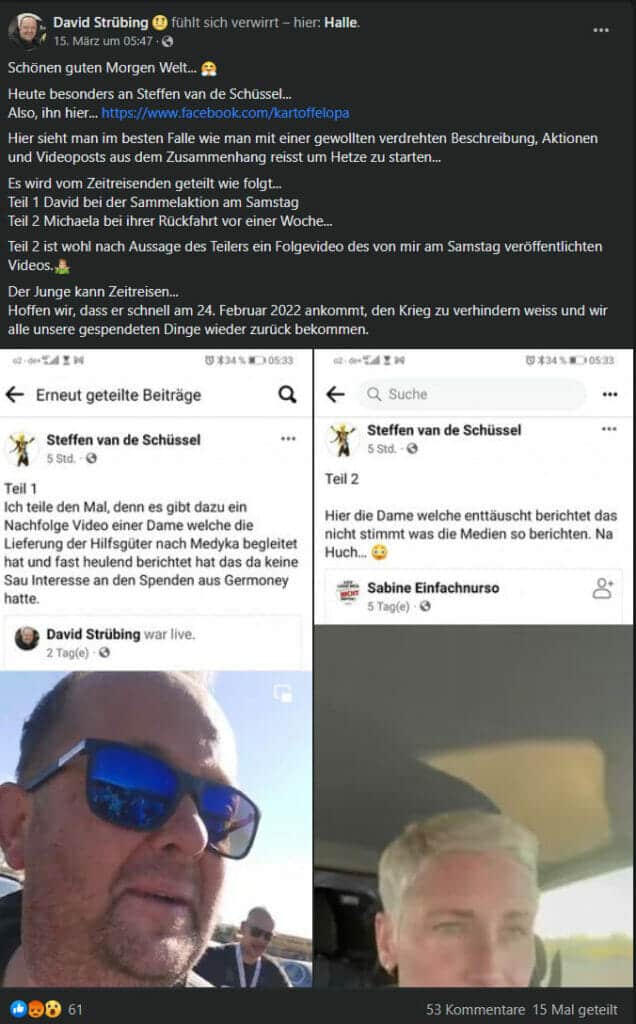 Screenshot Facebook / David Strübing