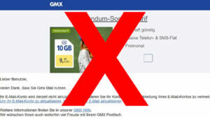 Achtung Phishing: „Aktualisieren Sie Ihr GMX-Konto“