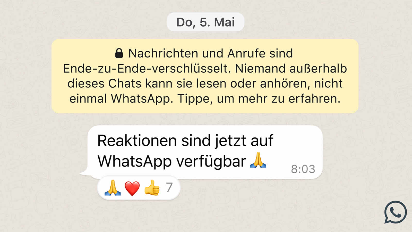 WhatsApp: Die WhatsApp-Emojis kommen 😀🙏 (Bild: https://blog.whatsapp.com)