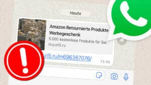 „Amazon retournierte Produkte“: Fake-Gewinnspiel auf WhatsApp