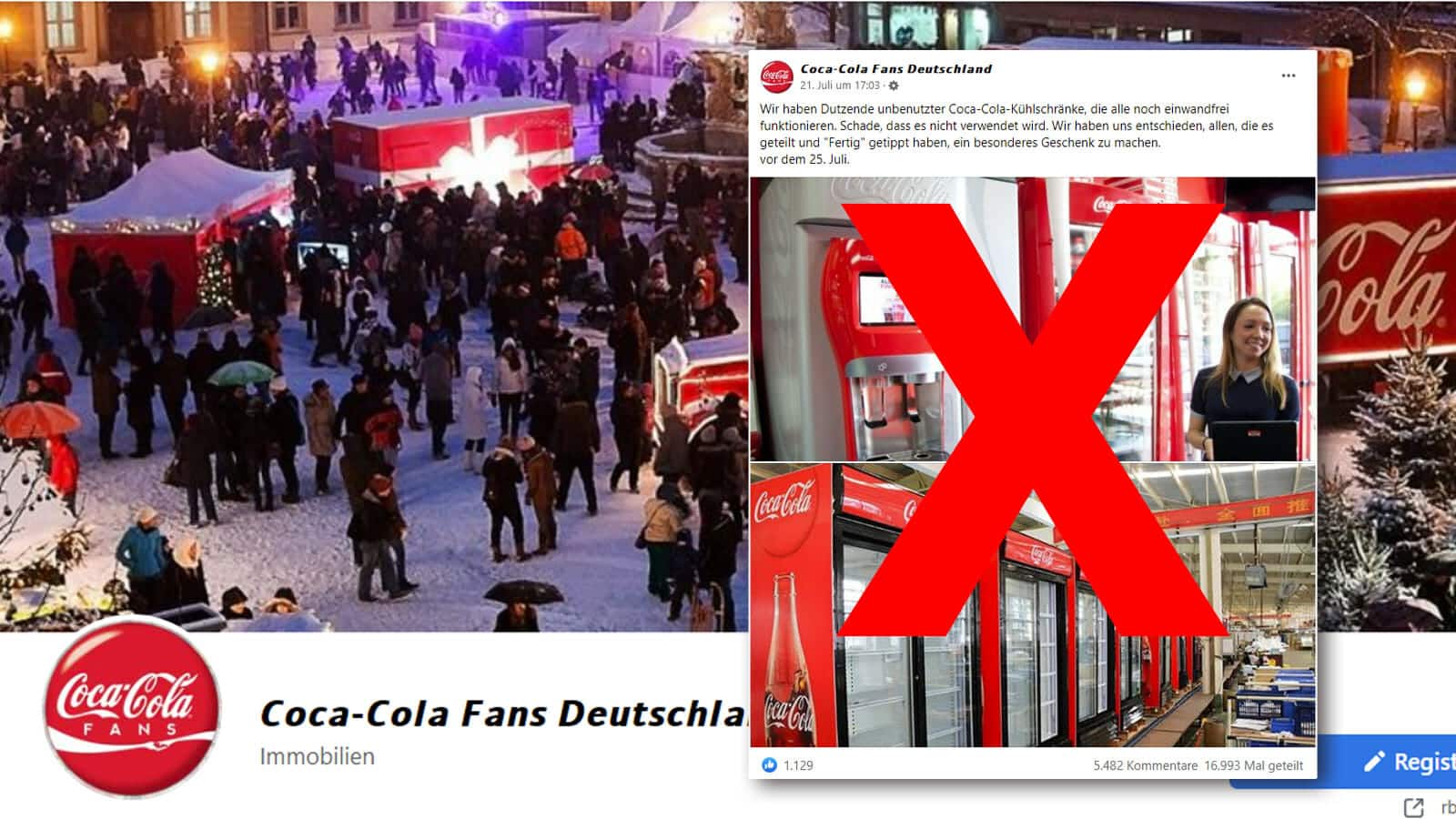 „Coca-Cola Fans Deutschland“: Achtung, Fake!