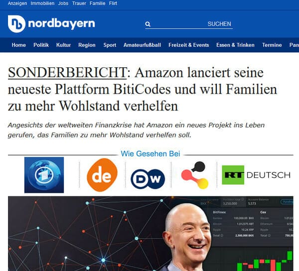 Ein gefälschter Zeitungsartikel über Amazon