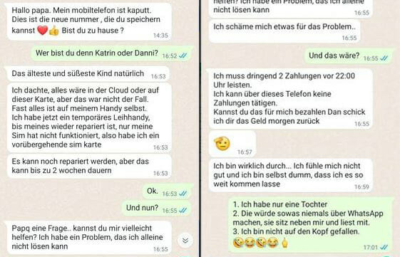 Screenshots WhatsApp - Attempted Fraud