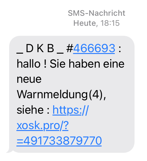Screenshot SMS