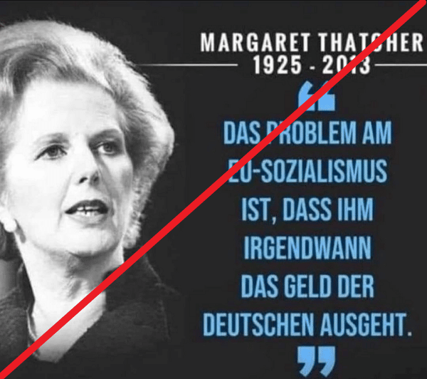 Das angebliche Thatcher-Zitat