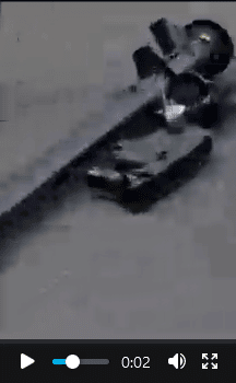Screenshot aus dem 7 Sekunden langen Video (Flugabwehrraketen vom Typ „Stinger“)