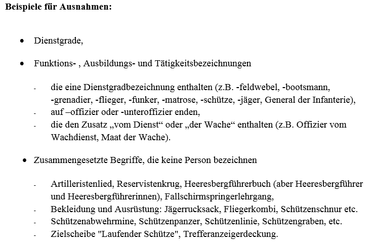 Seite 5 des Leitfadens der Bundeswehr