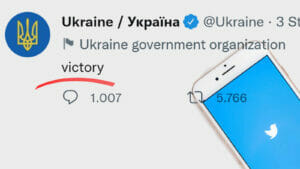 Deshalb twittert die Ukraine das Wort „victory“