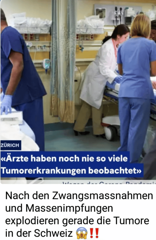 Tumorerkrankungen in der Schweiz: SharePic sorgt unbegründet für Impfaufregung! – mimikama.org Sharepic Screenshot Facebook