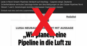 Luisa Neubauer sprengte nicht Nord Stream-Pipelines!