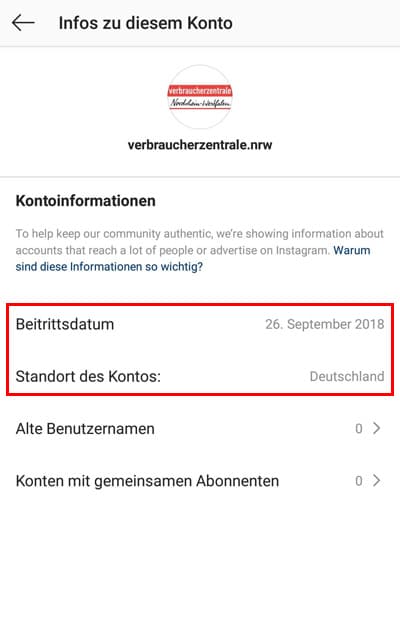 Instagram Hier siehst du, wann das Konto eröffnet wurde und welches Land als Standort angegeben ist. Viele Fake-Gewinnspielkonten existieren noch nicht lange und werden nicht in Deutschland betrieben.