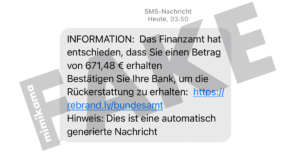 Deutschland: Fake-SMS vom Finanzamt