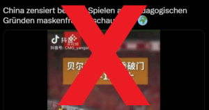 China zensiert nicht die WM-Zuschauer