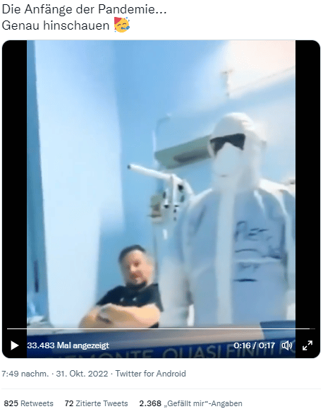 Der ungeschützte Mann im Krankenzimmer