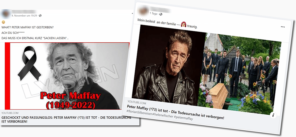 In sozialen Medien macht eine Fakemeldung die Runde, die besagt, dass Peter Maffay verstorben sei.