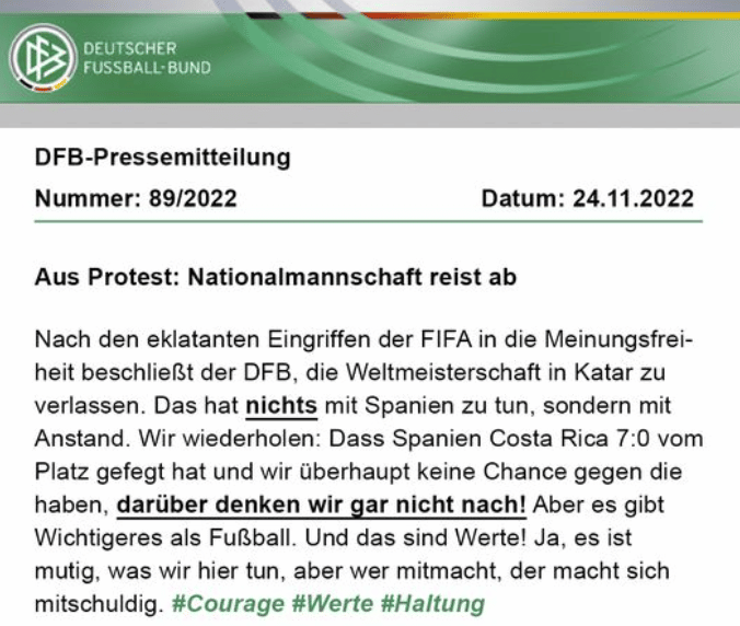 Screenshot DFB-Pressemitteilung / Facebook