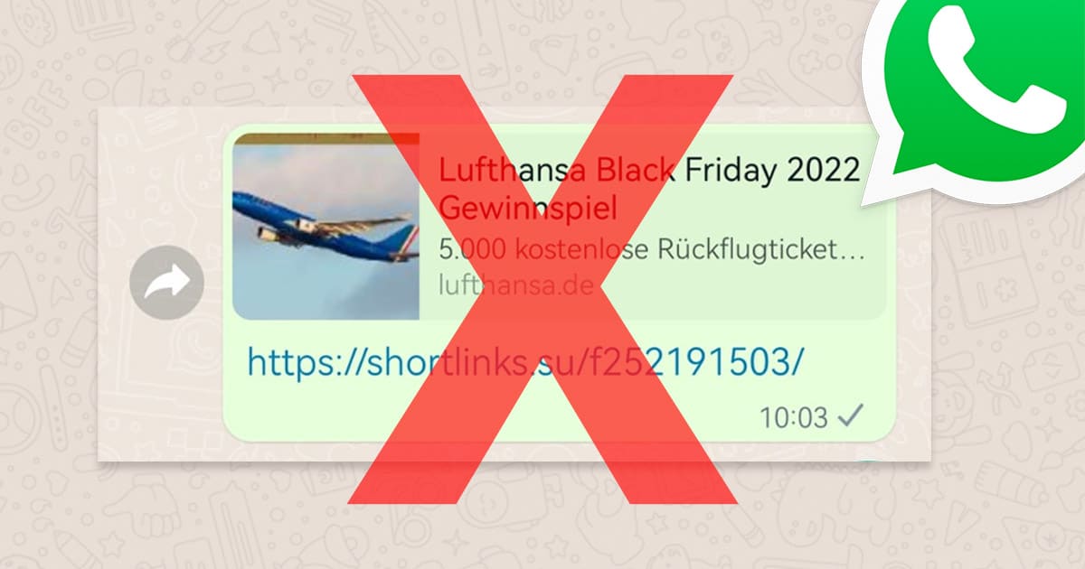 Lufthansa: Achtung vor Fake-Gewinnspiel auf WhatsApp