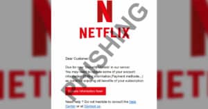 Netflix-Warnung: Kreditkarten-Phishing per E-Mail