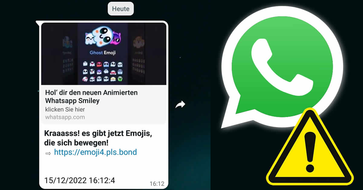 WhatsApp-Betrug mit animierten WhatsApp-Smileys