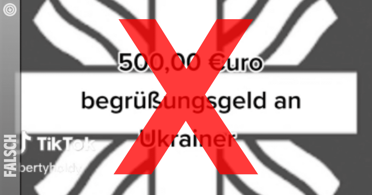 Keine 500 Euro Begrüßungsgeld für ukrainische Geflüchtete!