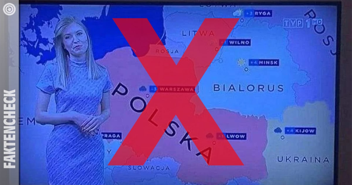 Russische Propaganda: Kein echtes Bild einer polnischen Wettervorhersage