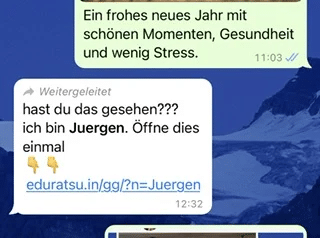 Verdächtiger Link auf WhatsApp: Harmlose Silvestergrüße – mimikama.org Der dubiose Link auf WhatsApp