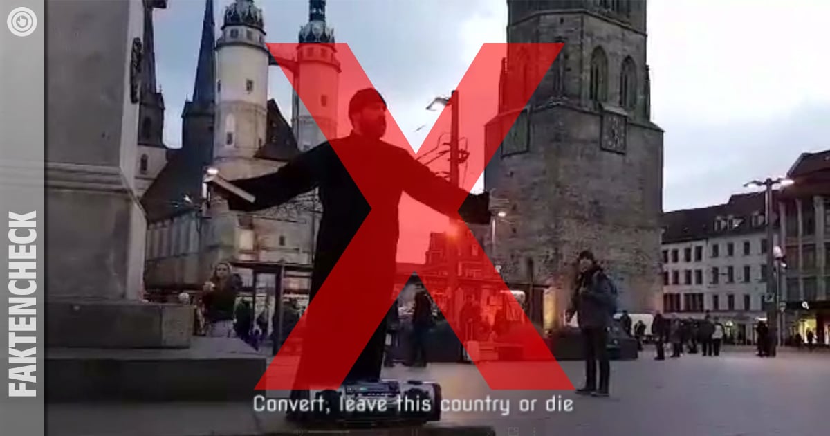 Video von vermeintlichem Hassprediger in Halle zeigt bekannten Rechtsextremen