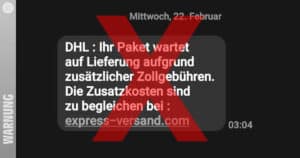 Fake-SMS von „DHL“ – Warnung