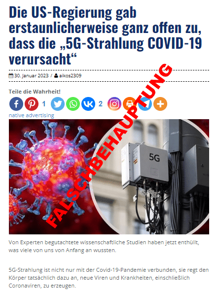 5G soll COVID-19 verursachen