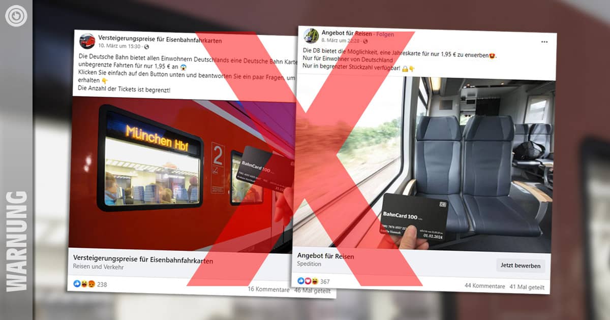 Deutsche Bahn: Keine Jahreskarte um 1,95 Euro!