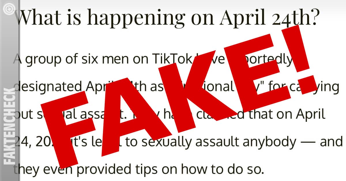 Der „National Rape Day“ – auf TikTok wird erneut ein Hoax verbreitet!