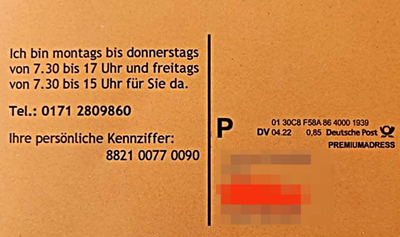 Warning about orange postcards in the mailbox