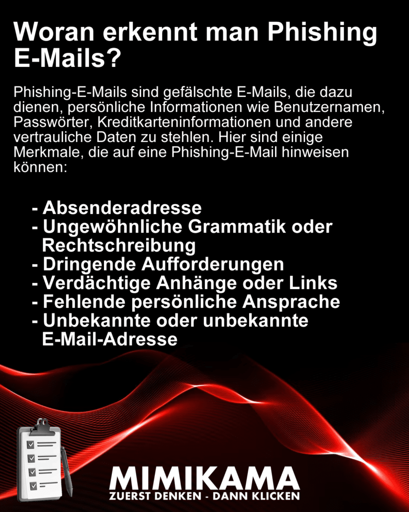 Woran erkennt man Phishing E-Mails