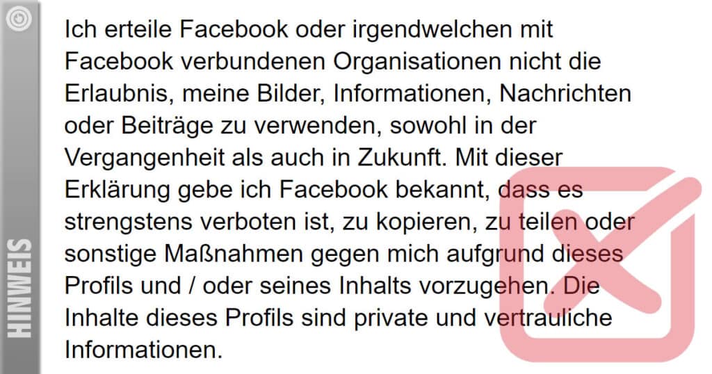 Facebook-Kettenbrief: Alte Fehlinformationen in neuem Gewand