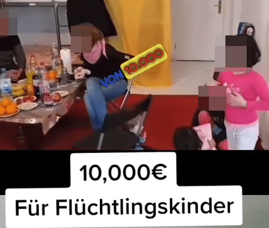 Screenshot des Videos mit der Behauptung, dass eine einmalige Zahlung von 10.000 Euro geben wird!