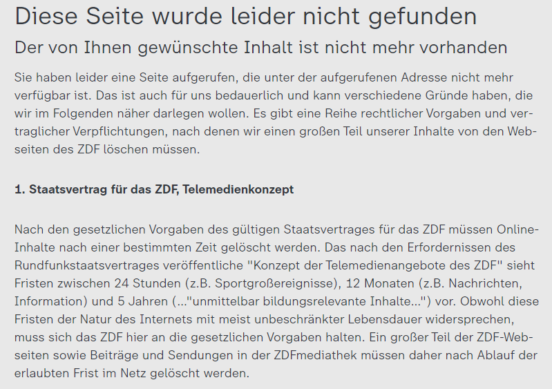 Screenshot zdf.de