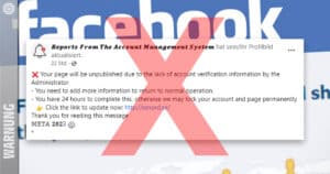 Betrüger kapern Facebook-Seite, um weitere Seiten zu übernehmen