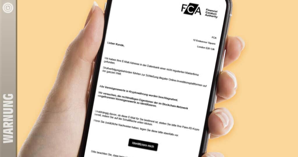 Warnung vor Authority Scam: Falsche E-Mails der FCA im Umlauf / Artikelbild: Freepik, Screenshot Watchlist Internet