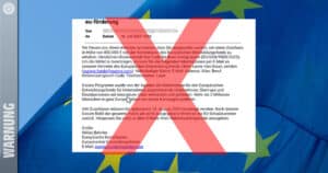 Fake email about EU funding of 850,000 euros