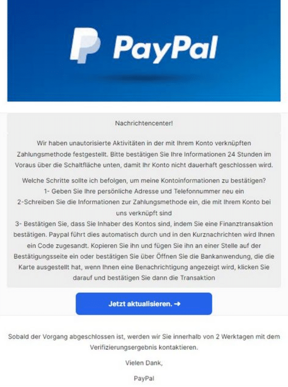 Warnung vor Phishing-Versuchen! Aktuelle Betrugswelle tarnt sich als PayPal