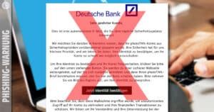Deutsche Bank: Neue photoTAN-Betrugswelle bedroht Kunden