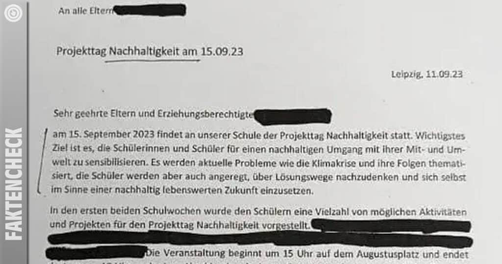 Leipziger Schüler zum Klimastreik 'gezwungen'? Der Faktencheck hinter dem viralen Elternbrief!