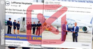Warnung vor der Fake „Lufthansa – Deutschland“ Seite auf Facebook!