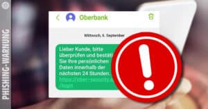 Oberbank: Vorsicht vor Phishing-SMS!