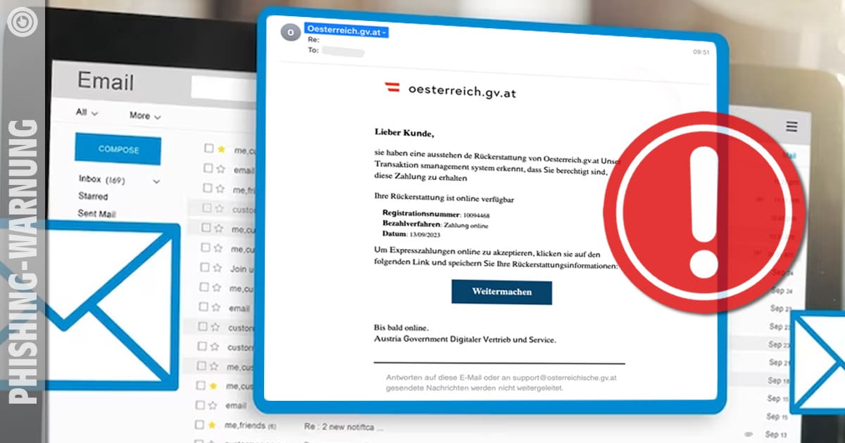 Vorsicht vor Phishing-E-Mails von "oesterreich.gv.at" & "a-trust.at" / Artikelbild: Freepik, rawpixel.com