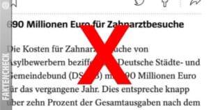 Faktencheck: Nein, Zahnarztbesuche von Geflüchteten kosteten 2022 in Deutschland keine 690 Millionen Euro