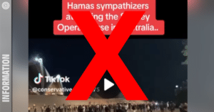 Faktencheck: Anhänger der Hamas haben das Opernhaus in Sydney nicht angegriffen