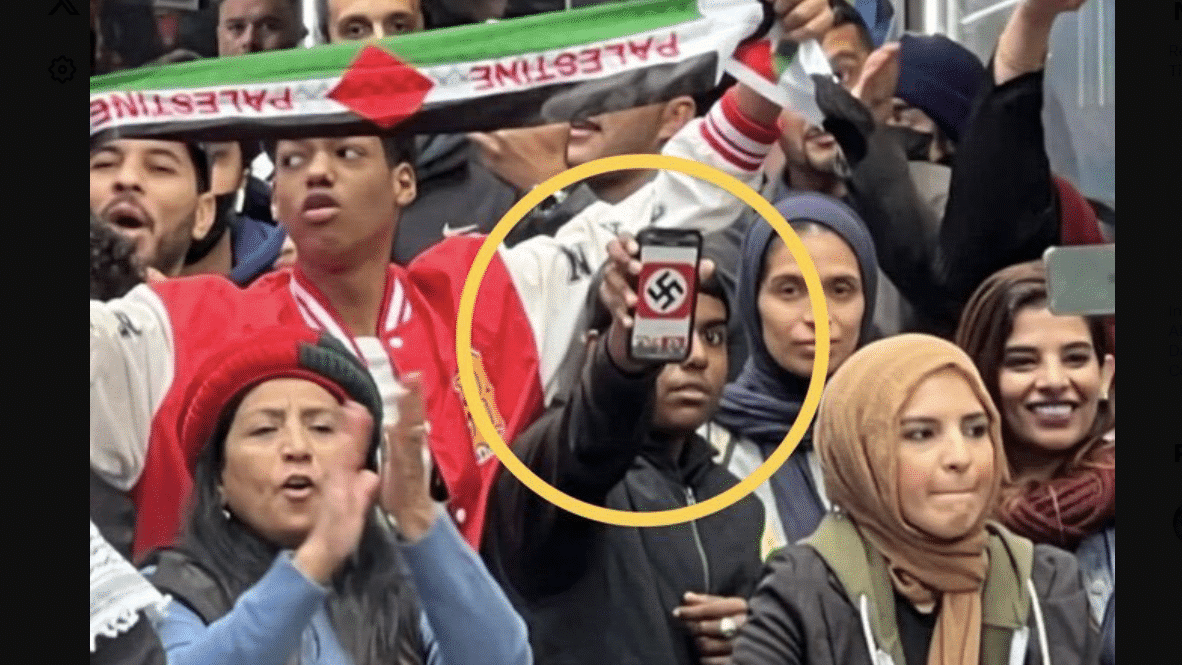 Hakenkreuz-Foto bei Protest: Die wahre Geschichte hinter einem virulenten Bild