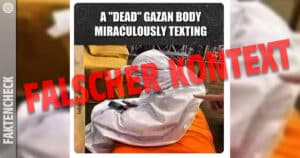 Fact check: Photo shows &#39;dead person&#39; from Gaza on cell phone?
