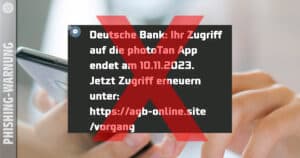 Deutsche Bank: Dangerous deception through phishing SMS